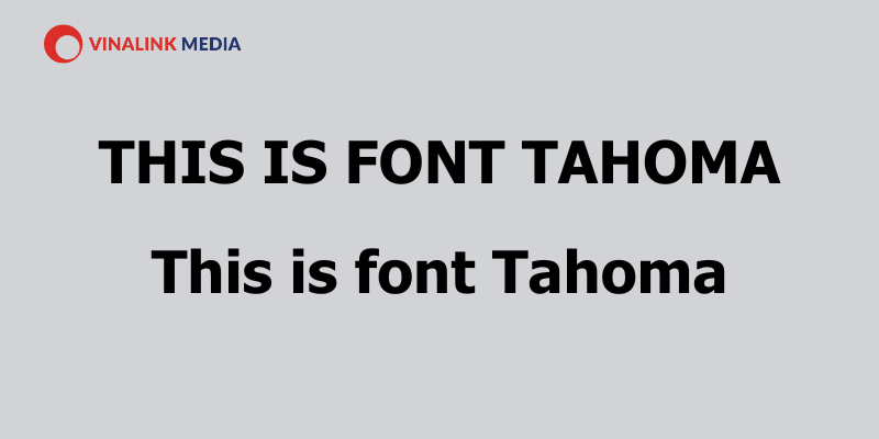  font chữ thiết kế website Font Tahoma